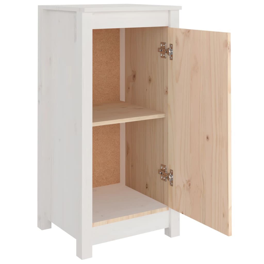 Sideboard Weiß 39x35x80 cm Massivholz Kiefer
