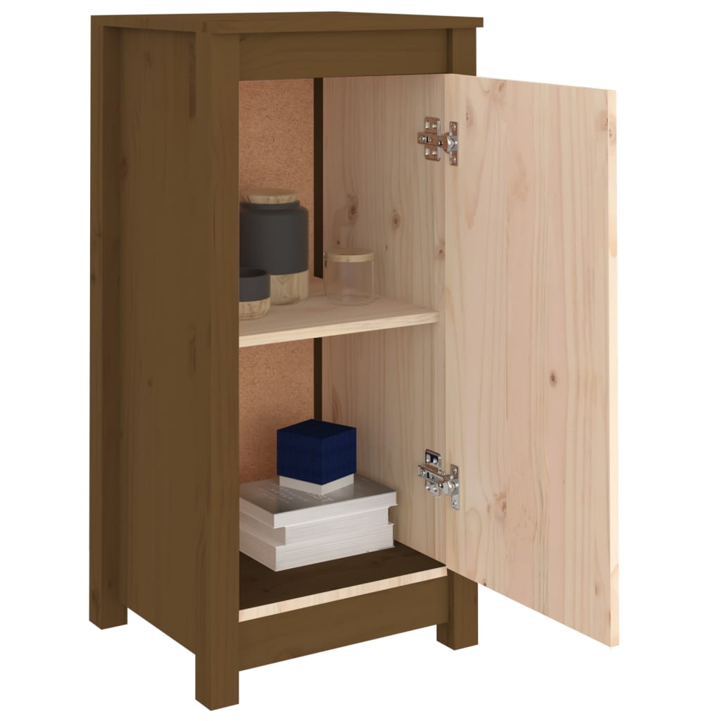 Sideboard Honigbraun 39x35x80 cm Massivholz Kiefer