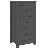 Thumbnail for Sideboard Grau 40x35x80 cm cm Massivholz Kiefer