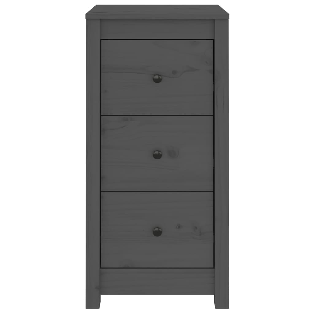 Sideboard Grau 40x35x80 cm cm Massivholz Kiefer