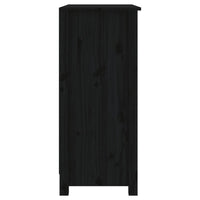 Thumbnail for Sideboard Schwarz 70x35x80 cm Massivholz Kiefer