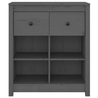 Thumbnail for Sideboard Grau 70x35x80 cm Massivholz Kiefer