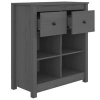 Thumbnail for Sideboard Grau 70x35x80 cm Massivholz Kiefer