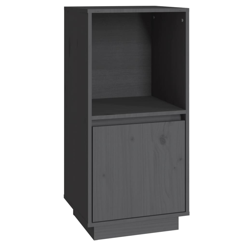 Sideboard Grau 38x35x80 cm Massivholz Kiefer