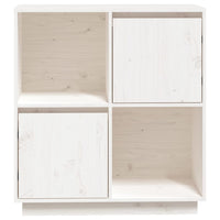 Thumbnail for Sideboard Weiß 74x35x80 cm Massivholz Kiefer
