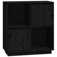 Thumbnail for Sideboard Schwarz 74x35x80 cm Massivholz Kiefer
