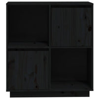 Thumbnail for Sideboard Schwarz 74x35x80 cm Massivholz Kiefer