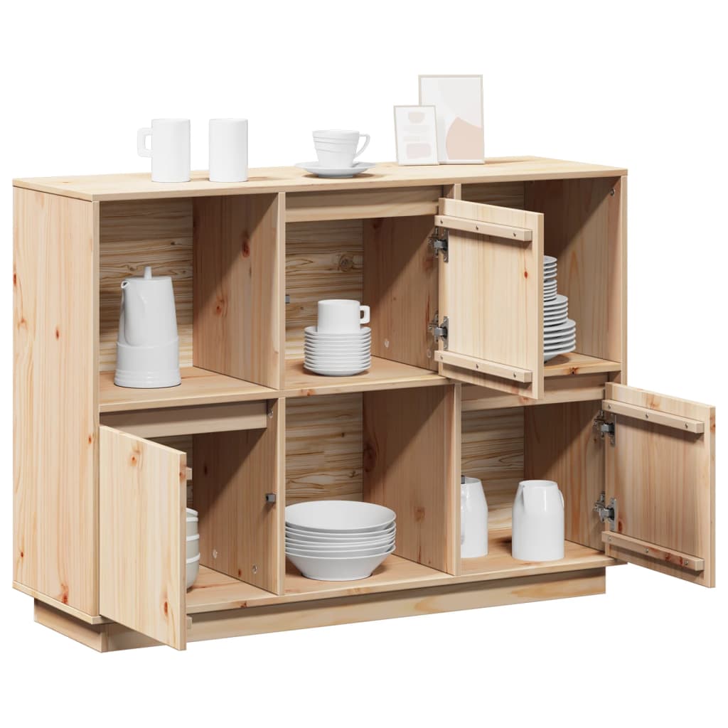 Sideboard 110,5x35x80 cm Massivholz Kiefer