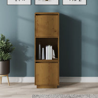 Thumbnail for Highboard Honigbraun 38x35x117 cm Massivholz Kiefer