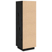Thumbnail for Highboard Schwarz 38x35x117 cm Massivholz Kiefer