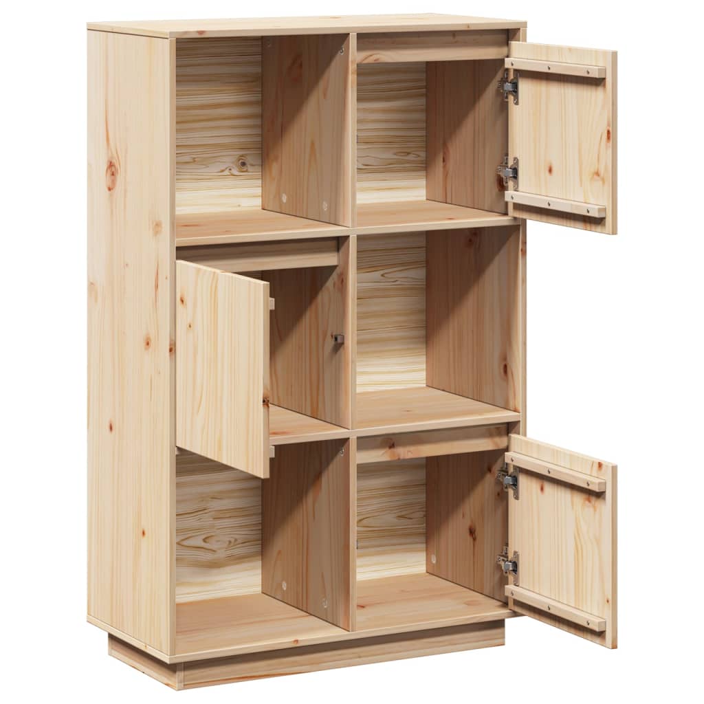 Highboard 74x35x117 cm Massivholz Kiefer