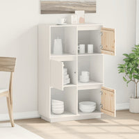 Thumbnail for Highboard Weiß 74x35x117 cm Massivholz Kiefer