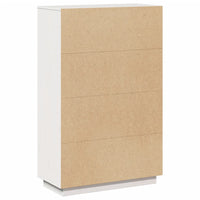 Thumbnail for Highboard Weiß 74x35x117 cm Massivholz Kiefer