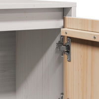 Thumbnail for Highboard Weiß 74x35x117 cm Massivholz Kiefer