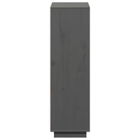 Thumbnail for Highboard Grau 74x35x117 cm Massivholz Kiefer