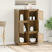 Thumbnail for Highboard Honigbraun 74x35x117 cm Massivholz Kiefer