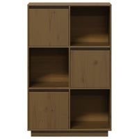 Thumbnail for Highboard Honigbraun 74x35x117 cm Massivholz Kiefer
