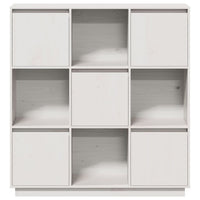 Thumbnail for Highboard Weiß 110,5x35x117 cm Massivholz Kiefer