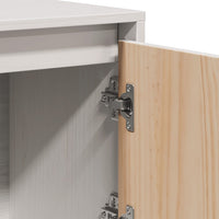 Thumbnail for Highboard Weiß 110,5x35x117 cm Massivholz Kiefer