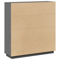 Thumbnail for Highboard Grau 110,5x35x117 cm Massivholz Kiefer