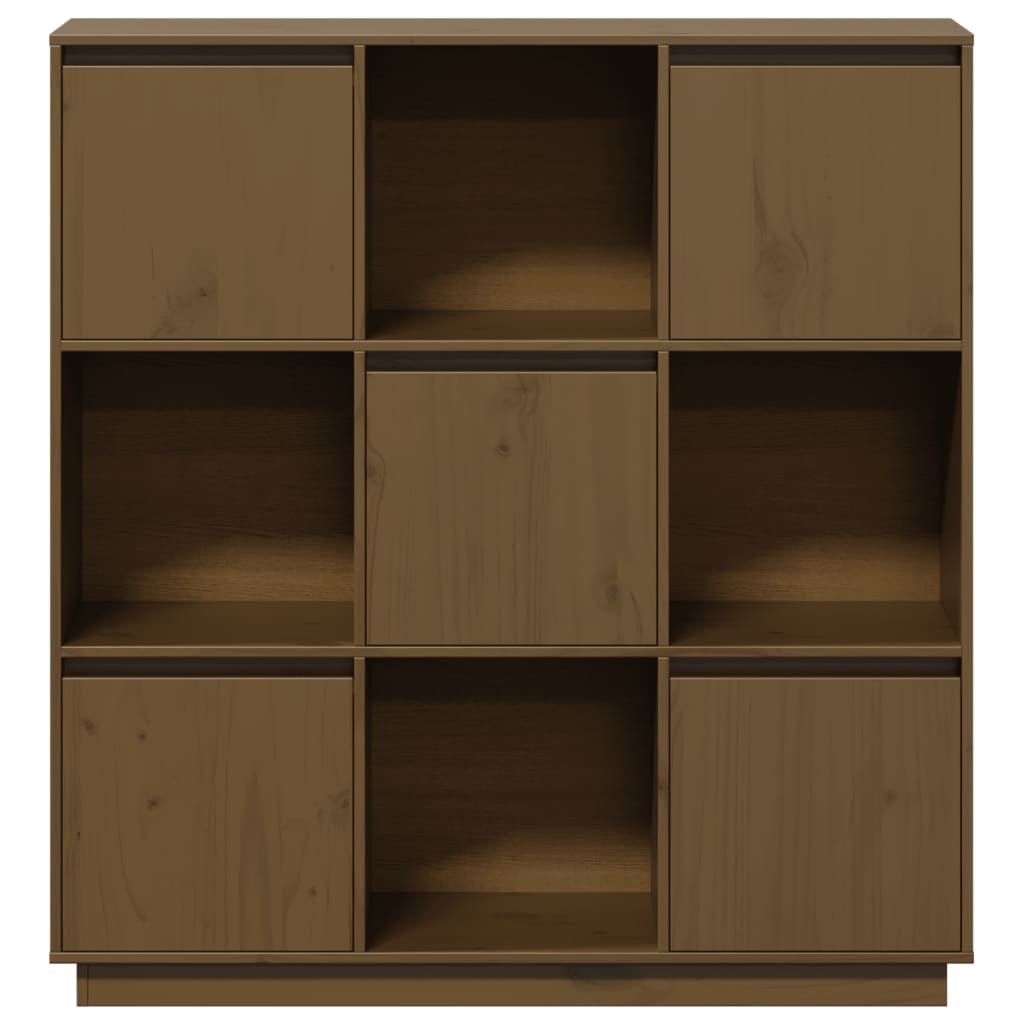 Highboard Honigbraun 110,5x35x117 cm Massivholz Kiefer