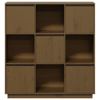 Thumbnail for Highboard Honigbraun 110,5x35x117 cm Massivholz Kiefer