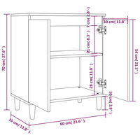Thumbnail for Sideboard Räuchereiche 60x35x70 cm Holzwerkstoff