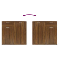 Thumbnail for Sideboard Braun Eichen-Optik 80x36x75 cm Holzwerkstoff