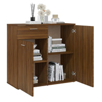 Thumbnail for Sideboard Braun Eichen-Optik 80x36x75 cm Holzwerkstoff