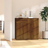 Thumbnail for Sideboard Braun Eichen-Optik 80x36x75 cm Holzwerkstoff