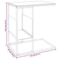 Thumbnail for Beistelltisch Schwarz 55x36x59,5 cm Holzwerkstoff