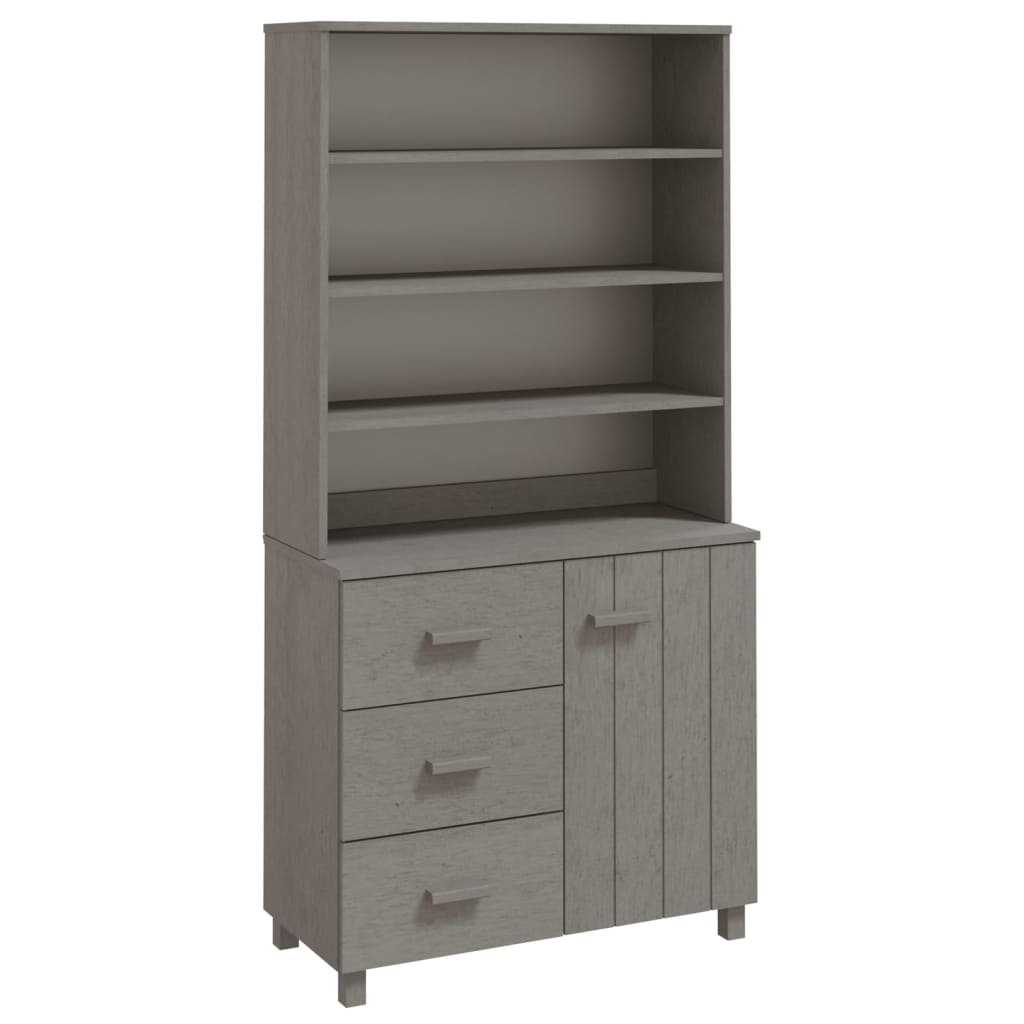 Highboard HAMAR Massivholz Kiefer Hellgrau