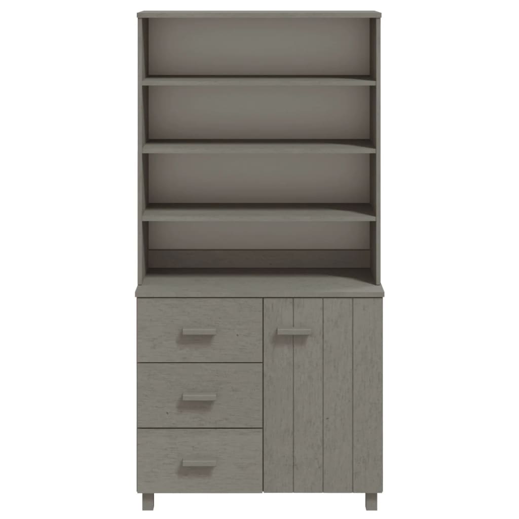 Highboard HAMAR Massivholz Kiefer Hellgrau