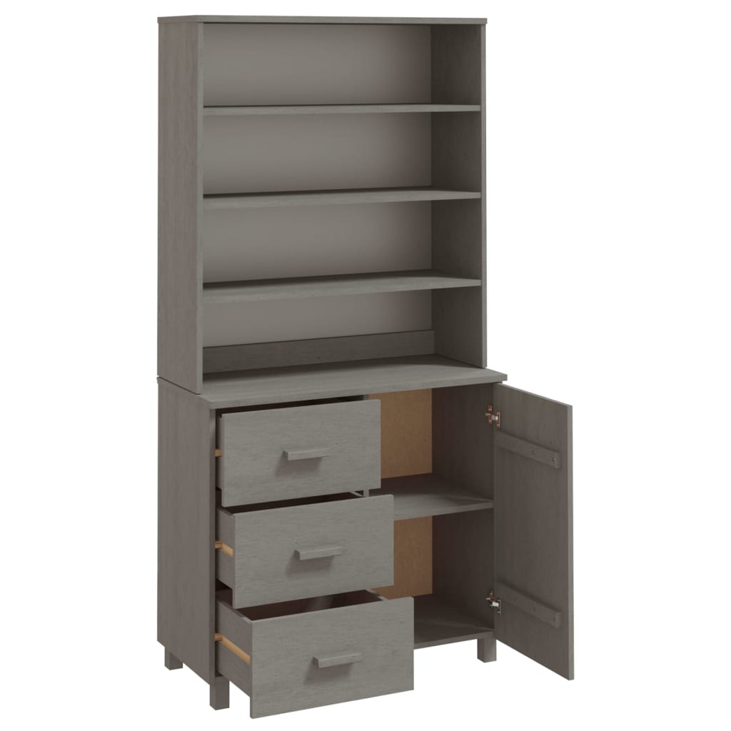 Highboard HAMAR Massivholz Kiefer Hellgrau