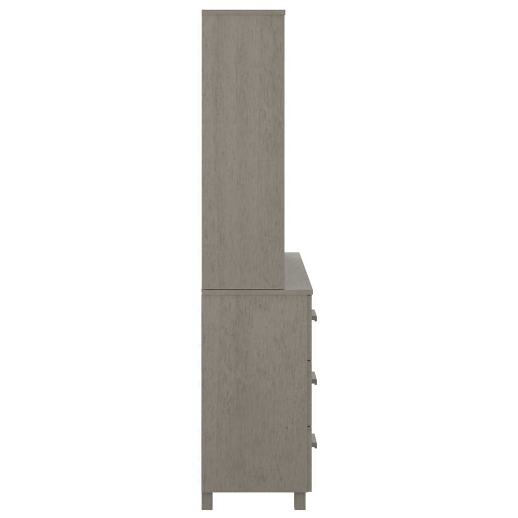 Highboard HAMAR Massivholz Kiefer Hellgrau