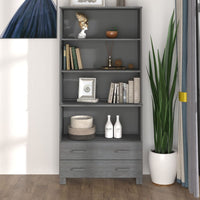 Thumbnail for Highboard HAMAR Massivholz Kiefer Dunkelgrau