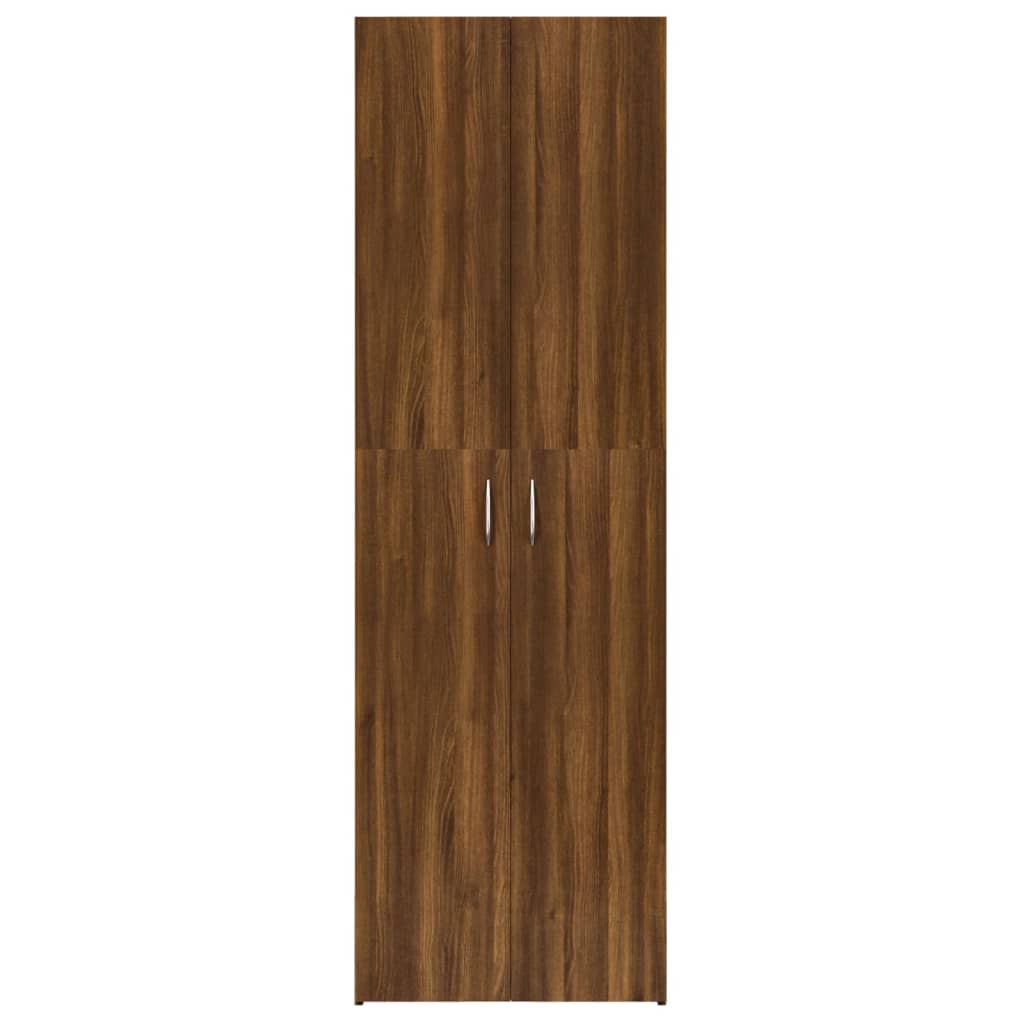 Büroschrank Braun Eichen-Optik 60x32x190 cm Holzwerkstoff