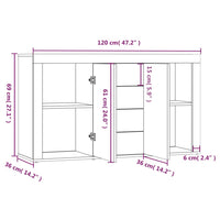 Thumbnail for Sideboard Grau Sonoma 120x36x69 cm Holzwerkstoff