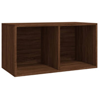 Thumbnail for Schallplatten-Box Braun Eiche-Optik 71x34x36 cm Holzwerkstoff