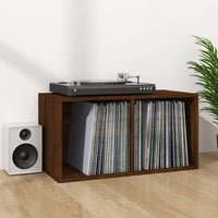 Thumbnail for Schallplatten-Box Braun Eiche-Optik 71x34x36 cm Holzwerkstoff