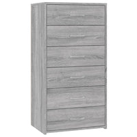 Thumbnail for Sideboard mit 6 Schubladen Grau Sonoma 50x34x96cm Holzwerkstoff