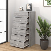 Thumbnail for Sideboard mit 6 Schubladen Grau Sonoma 50x34x96cm Holzwerkstoff