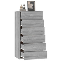Thumbnail for Sideboard mit 6 Schubladen Grau Sonoma 50x34x96cm Holzwerkstoff