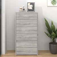 Thumbnail for Sideboard mit 6 Schubladen Grau Sonoma 50x34x96cm Holzwerkstoff