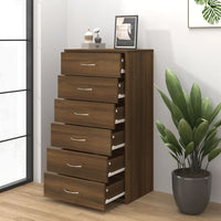 Thumbnail for Sideboard mit 6 Schubladen Braun Eichen-Optik 50x34x96 cm