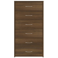 Thumbnail for Sideboard mit 6 Schubladen Braun Eichen-Optik 50x34x96 cm