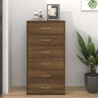 Thumbnail for Sideboard mit 6 Schubladen Braun Eichen-Optik 50x34x96 cm