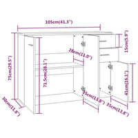 Thumbnail for Sideboard Räuchereiche 105x30x75 cm Holzwerkstoff