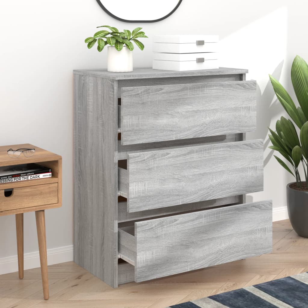 Sideboard Grau Sonoma 60x35x76 cm Holzwerkstoff