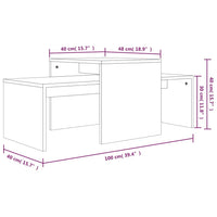 Thumbnail for Couchtisch-Set Räuchereiche 100x48x40 cm Holzwerkstoff
